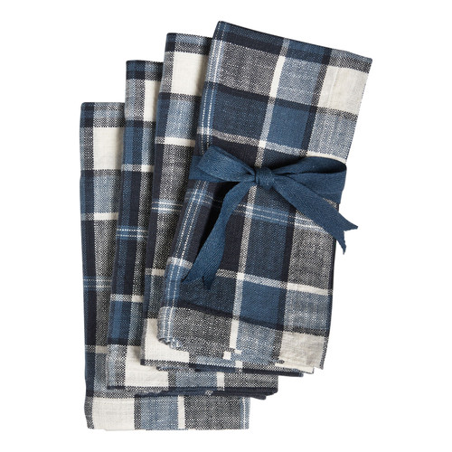 TAG Mirage Plaid Napkins, Set of 4