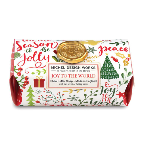 Michel Design Works Large Bath Soap Bar, Joy to the World (SOAL360)