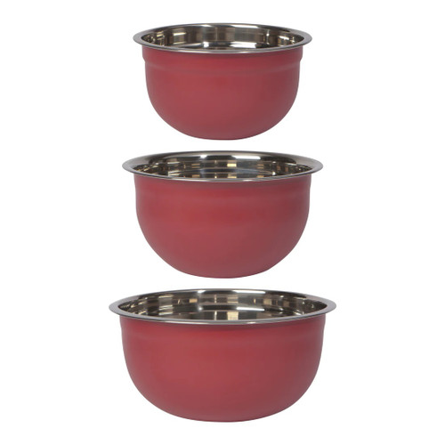 Now Designs Mixing Bowls, Carmine - Set of 3 (5205001)