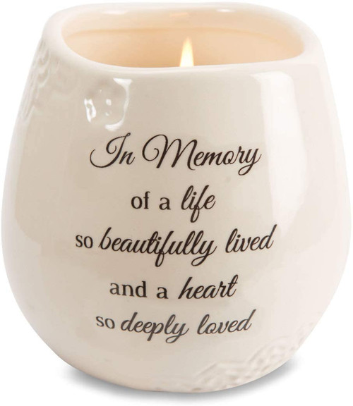 Pavilion Ceramic Soy Wax Candle, "In Memory"
