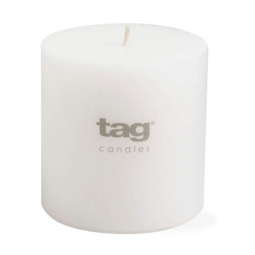 TAG Pillar Candle, White - 4 x 4" (100072)