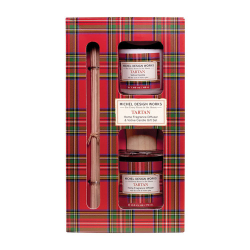 Michel Design Works Fragrance Diffuser & Votive Set, Tartan (DVS348)