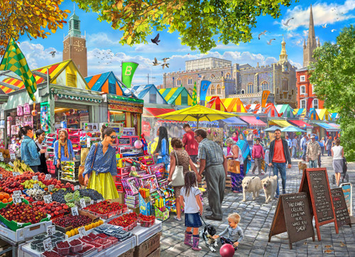 Vermont Christmas Company Jigsaw Puzzle, Summer Market - 1000 Piece (VC1154)