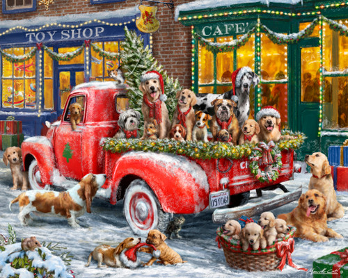 Vermont Christmas Company Jigsaw Puzzle, Doggone Christmas - 1000 Piece (VC1162)