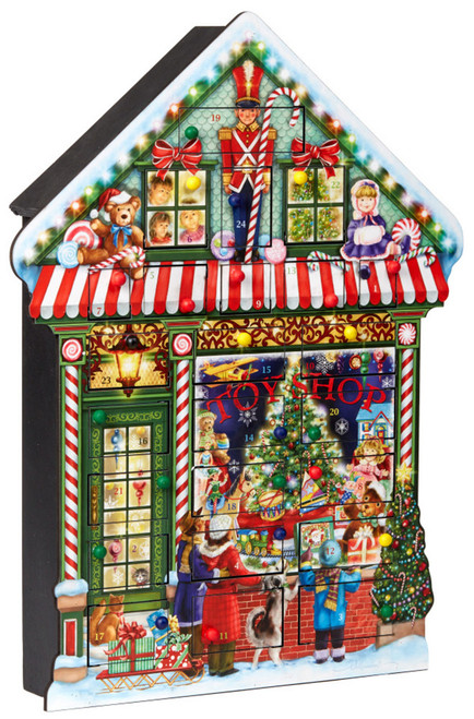 Vermont Christmas Company Wooden Advent Calendar, Toy Shop (VC502)