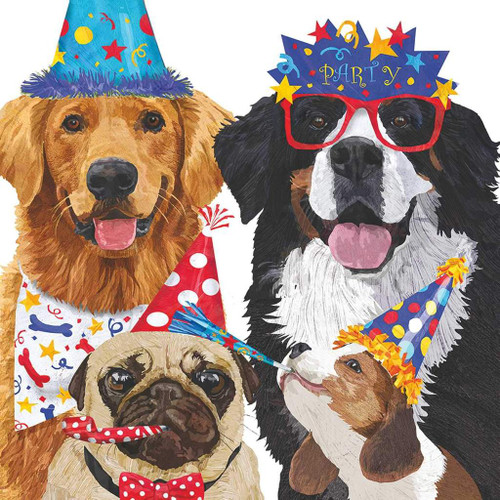 Paperproducts Design Beverage Napkins, Party Pooches - 2 Packs (1253761)