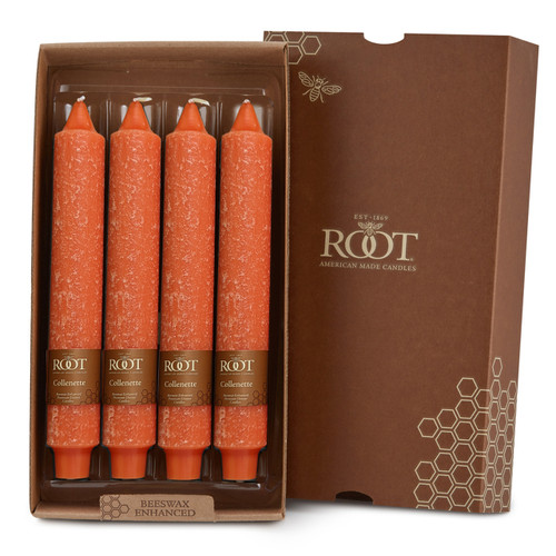 Root Timberline Collenette Candles 9", Pumpkin - Box of 4 (519210)