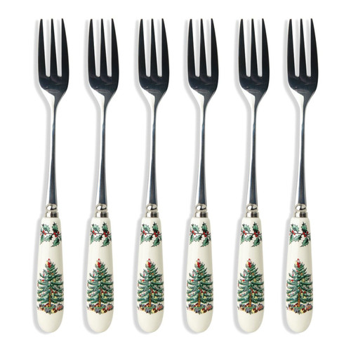 Portmeirion Spode Pastry Forks, Christmas Tree, Set of 6 (1502659)