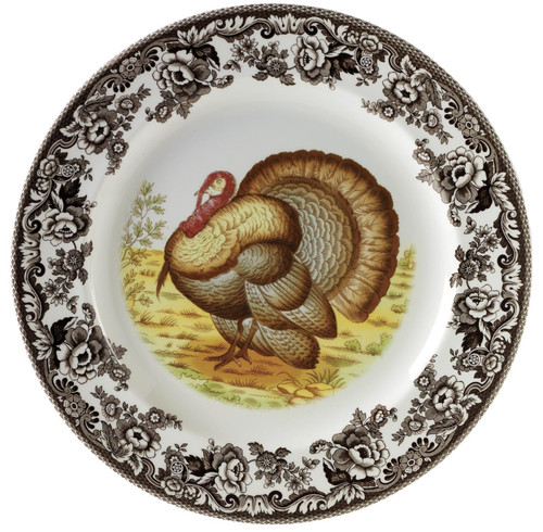 Portmeirion Spode Dinner Plate, Woodland Turkey
