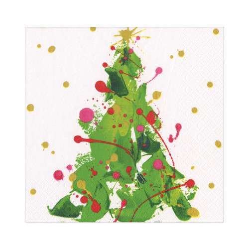 Caspari Paper Luncheon Napkins, Splatter Tree - 2 Packs (16760L)