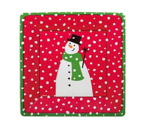 Caspari Square Paper Salad/Dessert Plates, Leon - 2 Packs (7990SP)