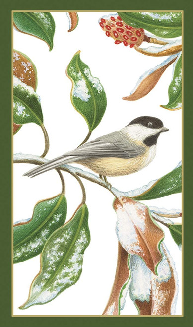 Caspari Paper Matchbox, Chickadee & Magnolia, Box of 40 (PMB108)
