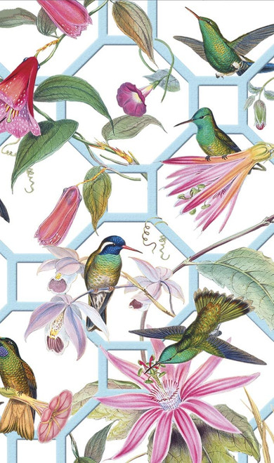 Caspari Paper Matchbox, Hummingbird Trellis, Box of 40