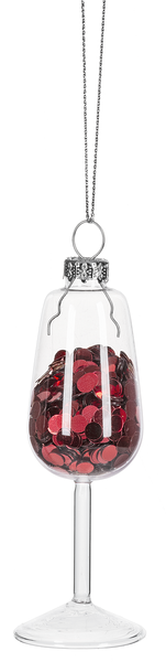 Ganz Wine Glass Confetti Ornament (EX29857)