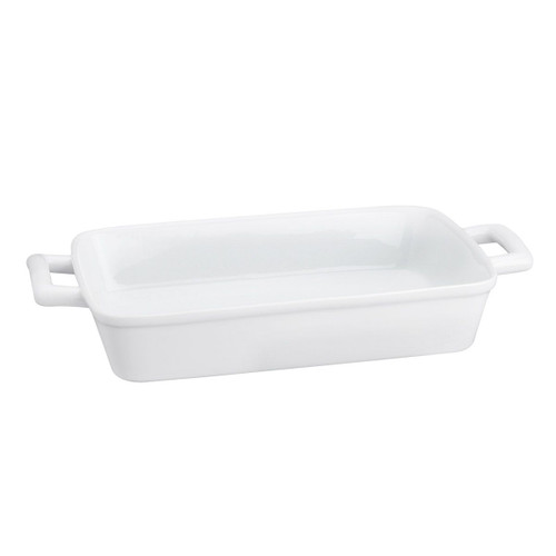 HIC Kitchen Lasagna Pan with Handles, White (98048)