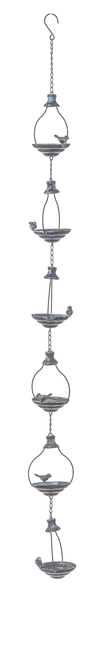 Midwest CBK Rain Chain, Bronze Patina Bird on Saucer