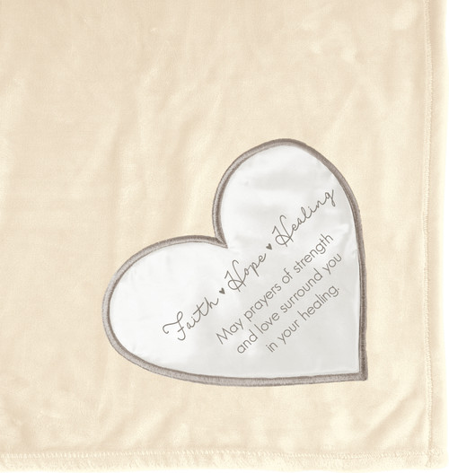 Pavilion Royal Plush Throw Blanket, Faith Hope Healing