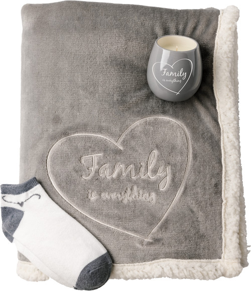 Pavilion Royal Plush Throw Blanket Gift Set, Family