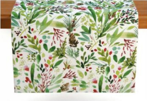 Tableau 72" Table Runner, Winter Botanical