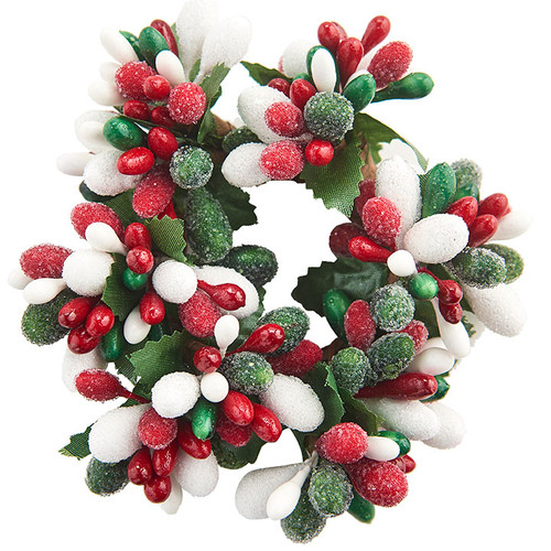 Raz Imports 3.25" Berry Mini-Wreath Candle Ring (4010106)