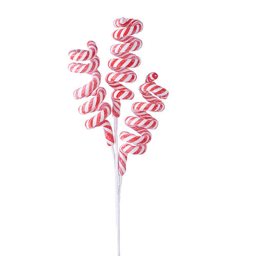 Raz Imports Swirl Candy Cane Spray (F4026054)
