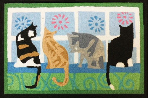 HCI Jellybean Rug - Kitties in the Window
