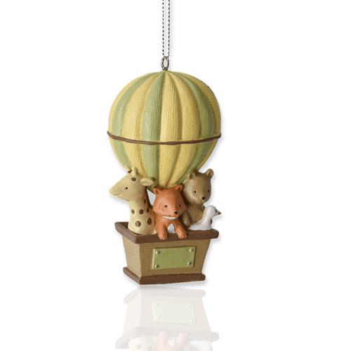 Midwest-CBK Baby Animals in Hot Air Balloon Ornament