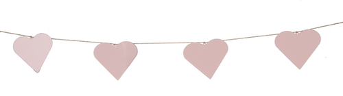 Midwest CBK Heart Garland, Light Pink