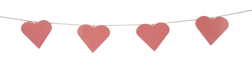 Midwest CBK Heart Garland, Dark Pink