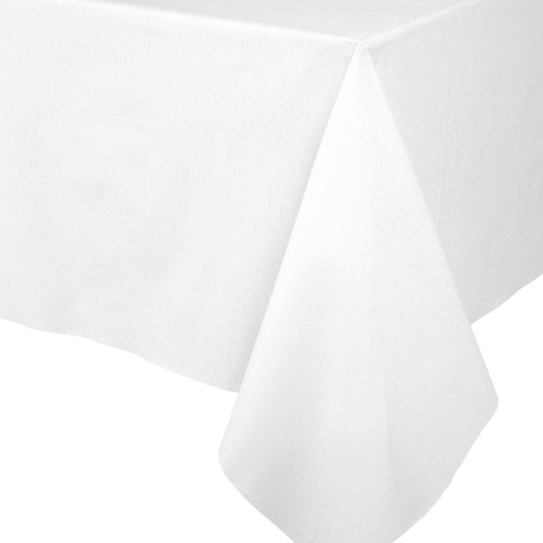 Caspari Paper Linen Solid Table Cover, White (100TCL)