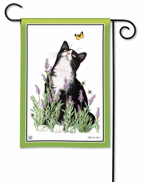 Studio M Garden Flag, Lavender Cat (33224)