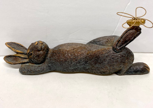 Midwest CBK Lounging Bunny Figurine, Bee on Foot