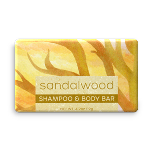 Greenwich Bay 4.2oz Shampoo & Body Bar, Sandalwood (R5S003)