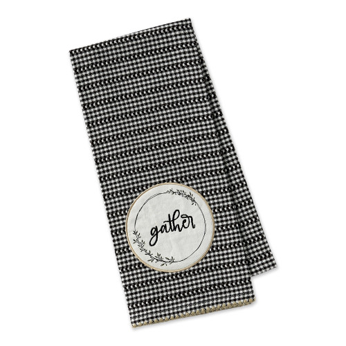 Design Imports India Dish Towel, Gather Farm Wreath