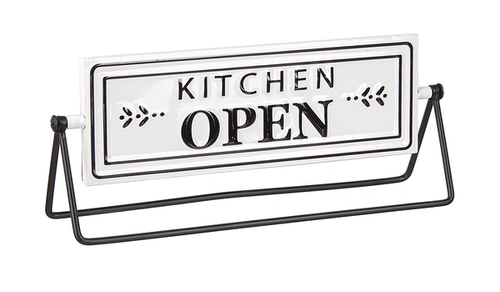 Midwest CBK Embossed Spinning Sign, Kitchen is Open & Kitchen is Closed