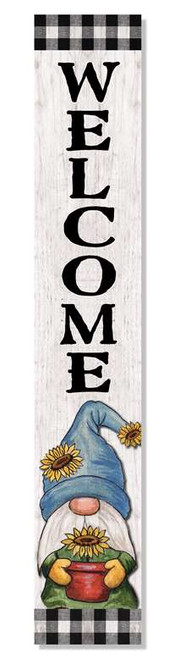 My Word! Porch Board, Welcome Sunflower Gnome (69992)