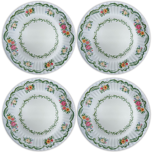 One Hundred 80 Degrees Floral "Paper" Plates, Set of 4 (ME0498)