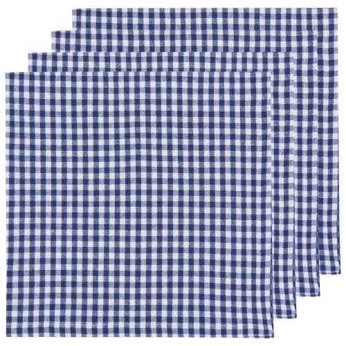 Now Designs Second Spin Napkins, Blue Gingham - Set of 4 (1046015)