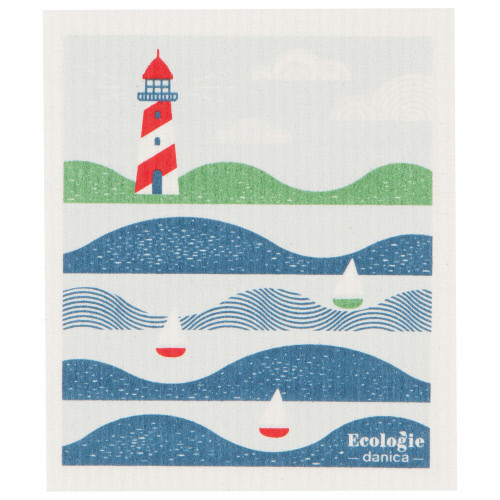 Now Designs Swedish Sponge Dishcloth, Lighthouse (2000205)