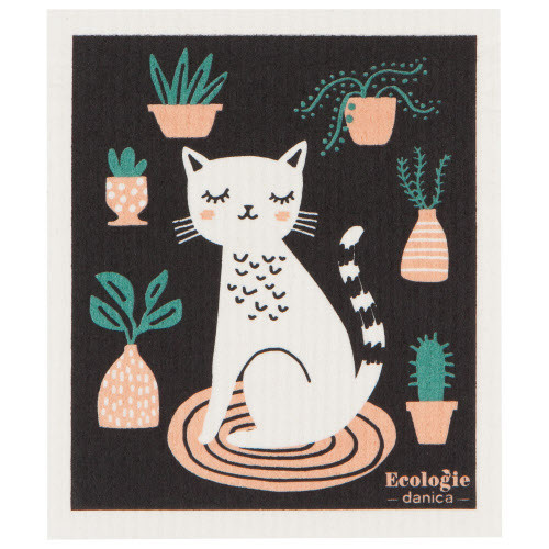 Now Designs Swedish Sponge Dishcloth, Cat Nap (2000206)