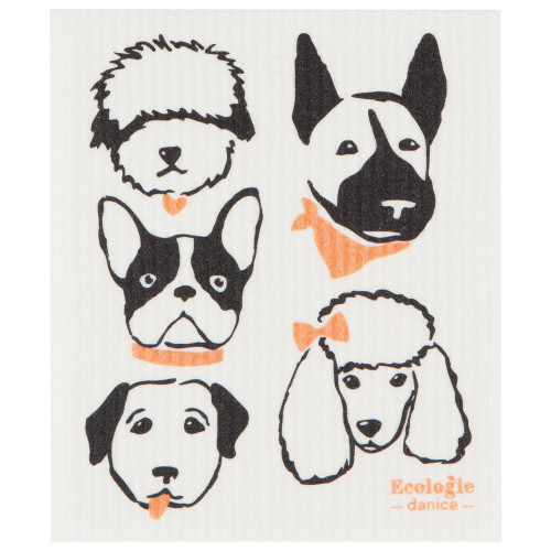 Now Designs Swedish Sponge Dishcloth, Dapper Dogs (2000211)