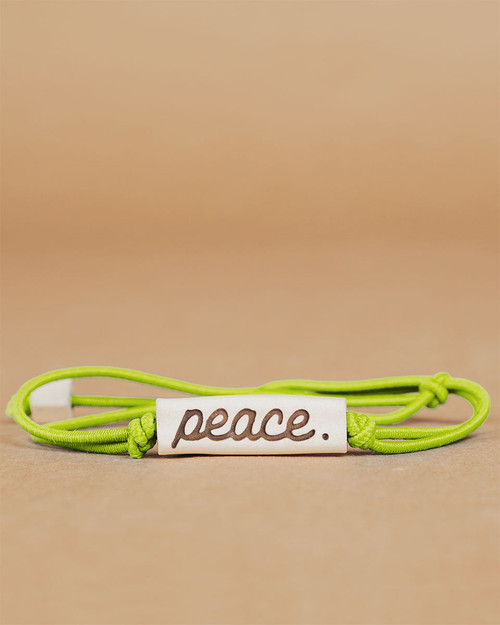 Mudlove Cursive Lovely Bracelet, Peace