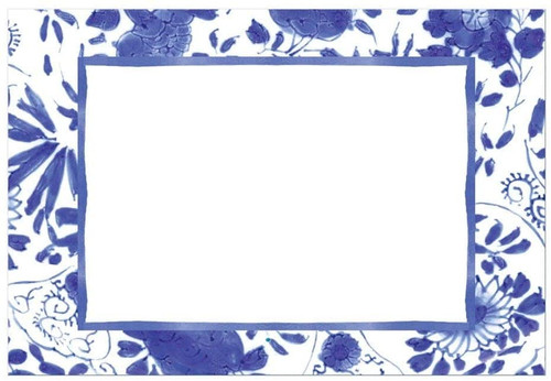 Caspari Place Cards, Delft Blue, 2 Pack (92901P)