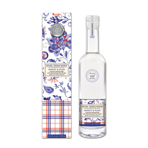 Michel Design Works Luxury Bubble Bath, Paisley & Plaid (BB373)