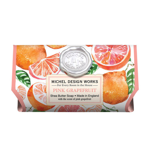 Michel Design Works Large Bath Soap Bar, Pink Grapefruit (SOAL367)