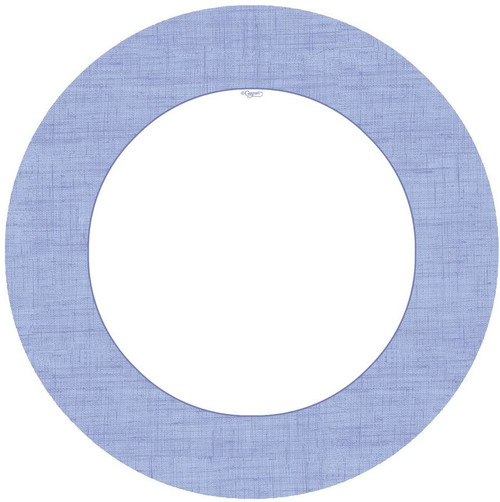 Caspari Round Paper Salad/Dessert Plates, Linen Border in Lavender - 2 Packs (11379SP)