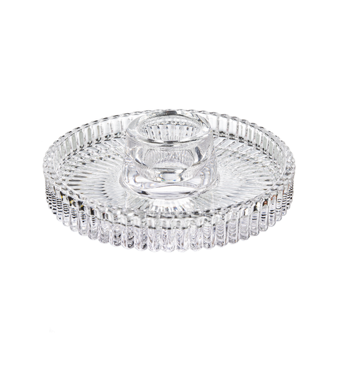 Ganz Taper Holder, Glass Plate - 3.75" (LLA1342)