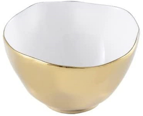 Pampa Bay Moonlight Snack Bowl, Gold/White