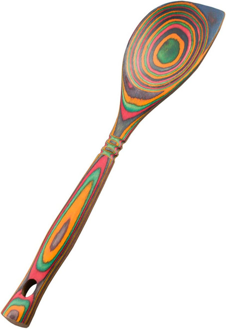 Island Bamboo Corner Spoon, Rainbow Pakka (41278)