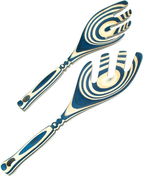 Island Bamboo Salad & Pasta Server Set, Blue Pakka (41323)